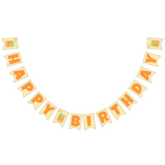 Orange Juice Box Happy Birthday Wimpelkette (Alle)