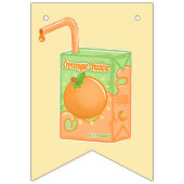 Orange Juice Box Happy Birthday Wimpelkette (Erste Fahne)