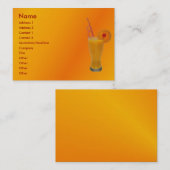 Orange Juice Business Card Visitenkarte (Vorne/Hinten)