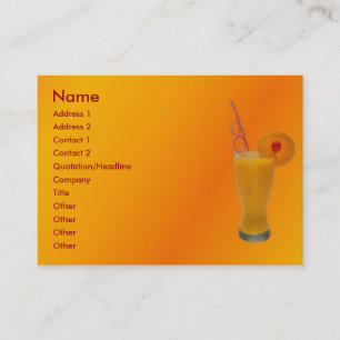 Orange Juice Business Card Visitenkarte