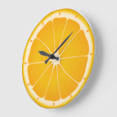 Orange Juice Clock Große Wanduhr (Winkel)