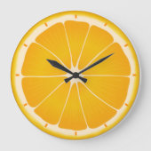 Orange Juice Clock Große Wanduhr (Vorderseite)