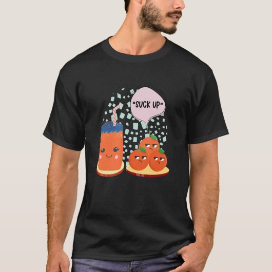 Orange Juice Comic Cartoon-Zeichen T-Shirt (Vorderseite)