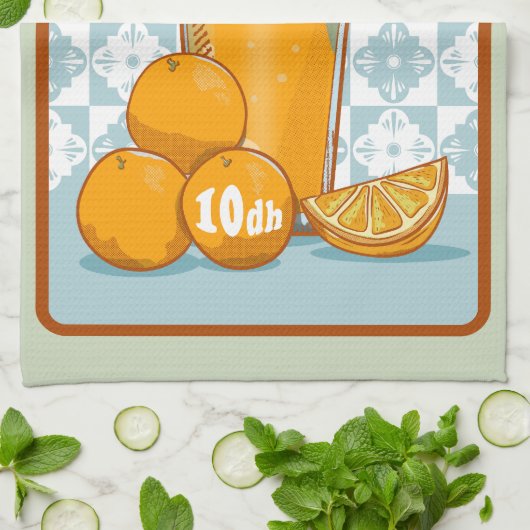 Orange Juice Marrakesch Marokko Geschirrtuch (Gefaltet)