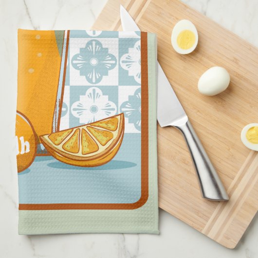 Orange Juice Marrakesch Marokko Geschirrtuch (Viertel Falte)