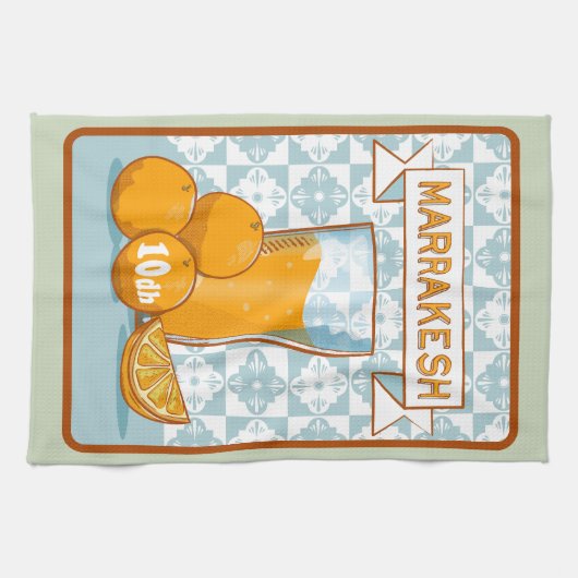 Orange Juice Marrakesch Marokko Geschirrtuch (Horizontal)