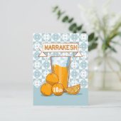 Orange Juice Marrakesch Marokko Postkarte (Stehend Vorderseite)