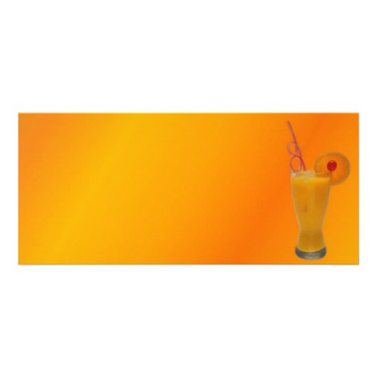 Orange Juice Rack Card Werbekarte (Vorne)