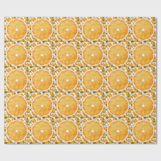 Orange Juicy Fun Ahead: Obstgefühlt Geschenkpapier (Flach)