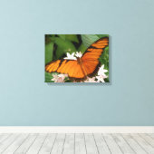 Orange Julia Butterfly Canvas Print Leinwanddruck (Insitu (Holzboden))