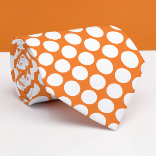 Orange Jumbo Polka Punkte individuelle Krawatte