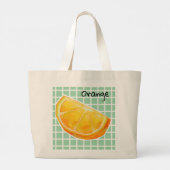 Orange Jumbo Stoffbeutel (Rückseite)