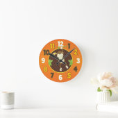 Orange Jungle Safari Monkey Wall Clock Runde Wanduhr (Zuhause)