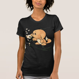 Orange Kacheek, das auf einem Löwenzahn wünscht T-Shirt