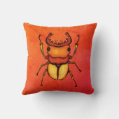 Orange Käfer Spaß - Insekten Lover Delikatessen Kissen (Rückseite)