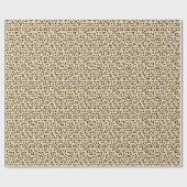orange, Kaffeebohnen und beige Punkte Geschenkpapier (Flach)