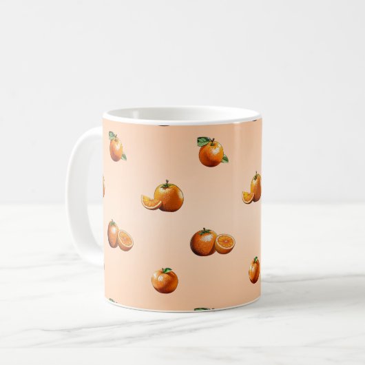 Orange Kaffeetasse (Vorderseite Links)