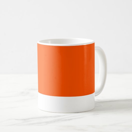 Orange Kaffeetasse (VorderseiteRechts)