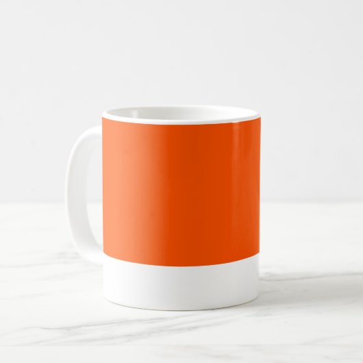 Orange Kaffeetasse (Vorderseite Links)