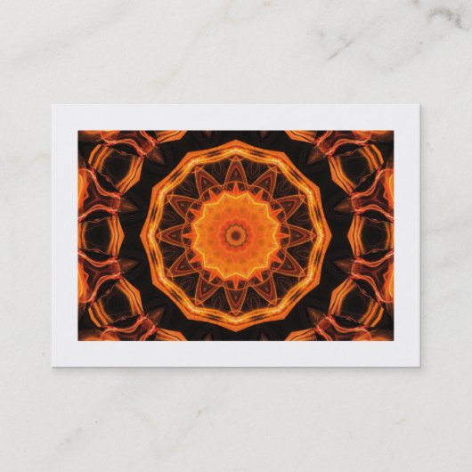 Orange Kaleidoskop 01 (angrenzend) Visitenkarte (Vorderseite)