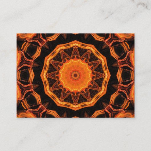 Orange Kaleidoskop 01 Visitenkarte (Vorderseite)
