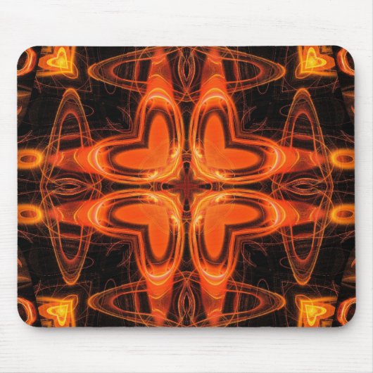Orange Kaleidoskop 03 Mousepad (Vorne)