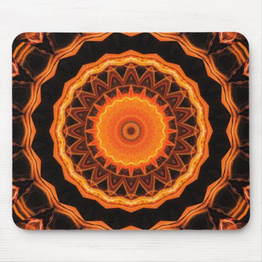 Orange Kaleidoskop 04 Mousepad (Vorne)