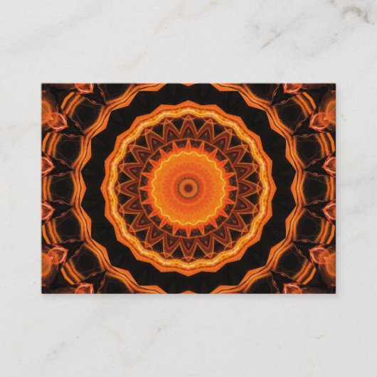 Orange Kaleidoskop 04 Visitenkarte (Vorderseite)