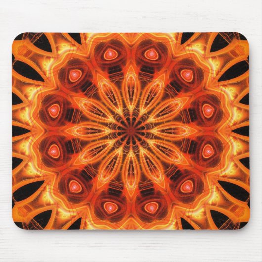 Orange Kaleidoskop 05 Mousepad (Vorne)