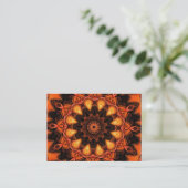 Orange Kaleidoskop 07 Visitenkarte (Stehend Vorderseite)