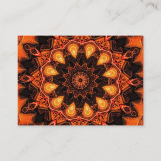 Orange Kaleidoskop 07 Visitenkarte (Vorderseite)