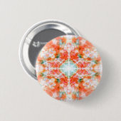 Orange Kaleidoskop Button (Vorne & Hinten)