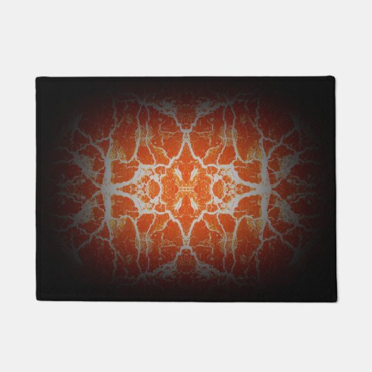 Orange Kaleidoskop Fußmatte (Vorderseite)