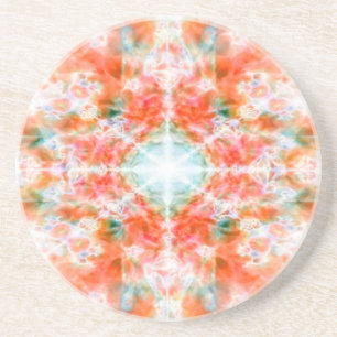 Orange Kaleidoskop Getränkeuntersetzer