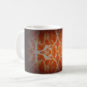 Orange Kaleidoskop Kaffeetasse (Vorderseite Links)