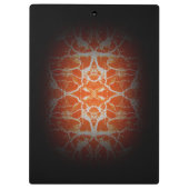 Orange Kaleidoskop Klemmbrett (Rückseite)