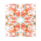 Orange Kaleidoskop Notizblock (Vorderseite)