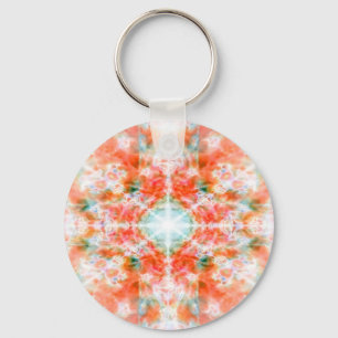 Orange Kaleidoskop Schlüsselanhänger