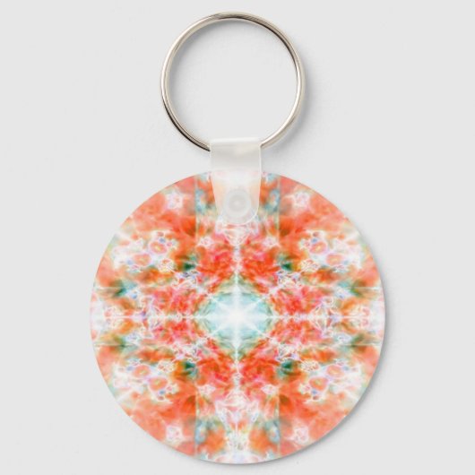 Orange Kaleidoskop Schlüsselanhänger (Vorderseite)