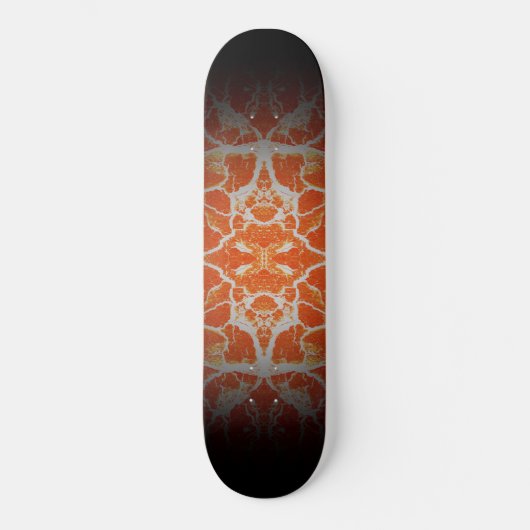 Orange Kaleidoskop Skateboard (Vorderseite)
