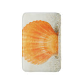 Orange Kamm-Muschel-Muschel-stehende Senkrechte im Badematte (Vorderseite Vertikal)