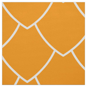 🧡 Orange Kammmuschel-Stoff bedruckt Stoff