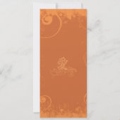 Orange Kanji Liebe Swirl Wedding Einladung (Rückseite)