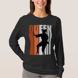 Orange Karate-Königin Bunte weiße Gürtel-Übung D T-Shirt