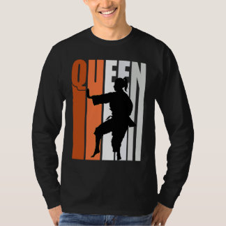 Orange Karate-Königin Farbige weiße Gürtel-Übung D T-Shirt