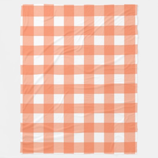 Orange Kariert 60x80 Fleece Blanket (Vorderseite)