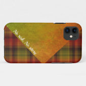 Orange kariert abstrakt iPhone Case (Rückseite (Horizontal))