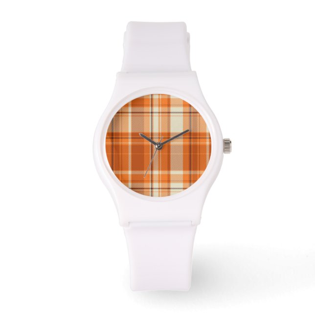 Orange kariert armbanduhr (Vorderseite)
