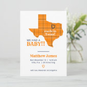 Orange Kariert aus texanischem VertikalFoto Ankündigung (Stehend Vorderseite)