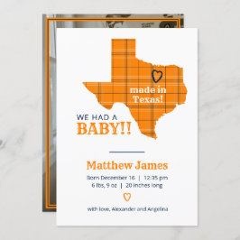 Orange Kariert aus texanischem VertikalFoto Ankündigung